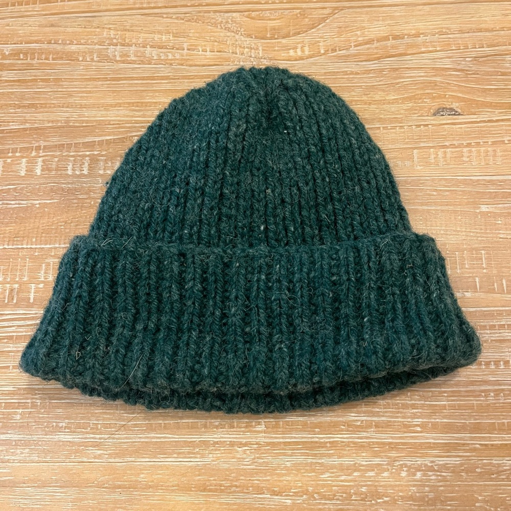 Handmade Dark Green Knit Beanie